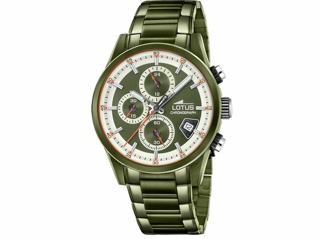 Lotus | Homme | Acier Inoxydable | Kaki | Chrono | 19090/1