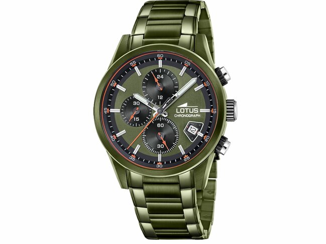 Lotus | Homme | Acier Inoxydable | Kaki | Chrono | 19090/3