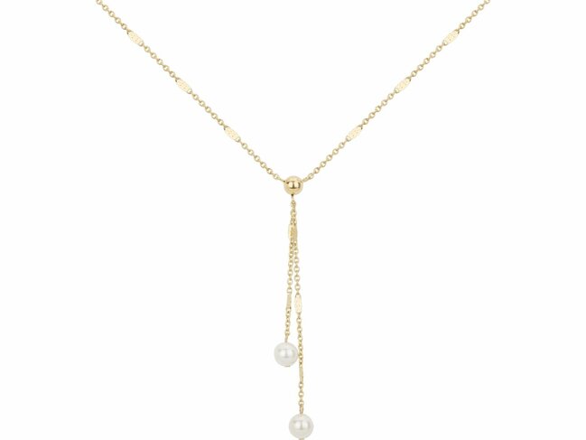 Loumya Steel | Collier | Acier Inoxydable | Doré | Perles Synthétiques | 872-222.J