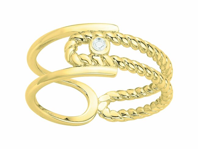 La Garçonne Diamant | Bague | Plaqué Or | Diamant 0.015ct |  26100058