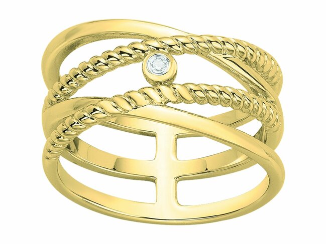 La Garçonne Diamant | Bague | Plaqué Or | Diamant 0.015ct | 26100060