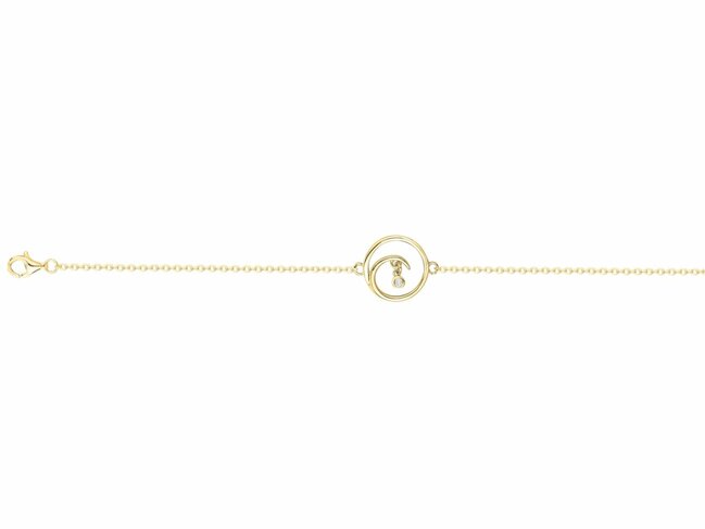 La Garçonne Diamant | Bracelet | Plaqué Or | Diamant 0.015ct | 26300052