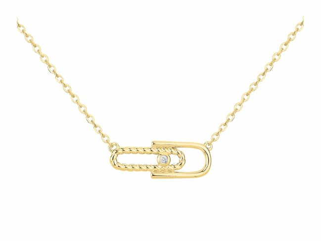 La Garçonne Diamant | Collier | Plaqué Or | Diamants 0.015ct | 26700084