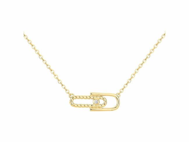 La Garçonne Diamant | Collier | Plaqué Or | Diamants 0.015ct | 26700084