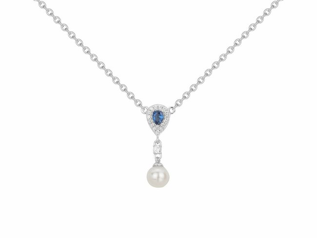 Loumya Silver | Collier | Argent | Oxyde de Zirconium | Perle d'Eau Douce | 70701200