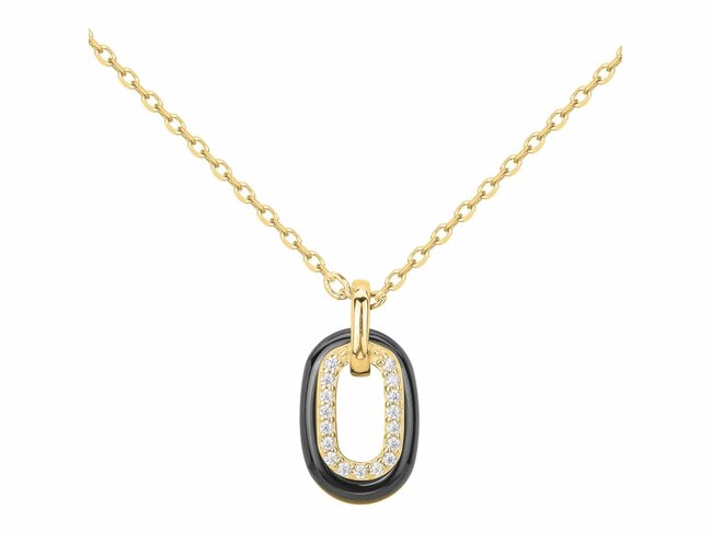 Loumya Silver | Collier | Plaqué Or | Oxyde de Zirconium | Céramique | 1-76-0056