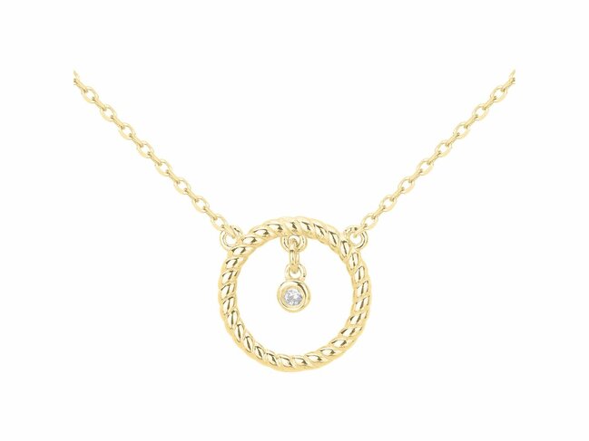 La Garçonne Diamant | Collier | Plaqué Or | Diamant 0.015ct | 26700086