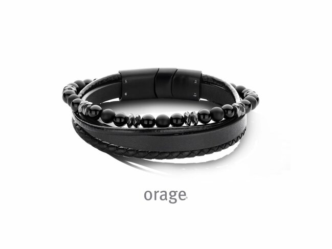 Orage | Bracelet | Cuir | Acier | BC101