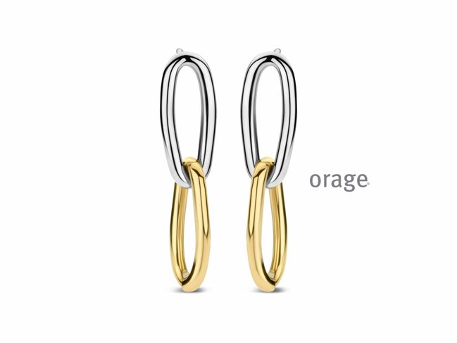 Orage | Boucles d'Oreilles | Acier | Bicolore | BC117