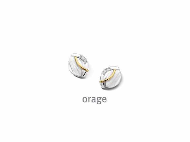 Orage | Boucles d'Oreilles | Argent | Plaqué Or | Oxyde de Zirconium | BC160