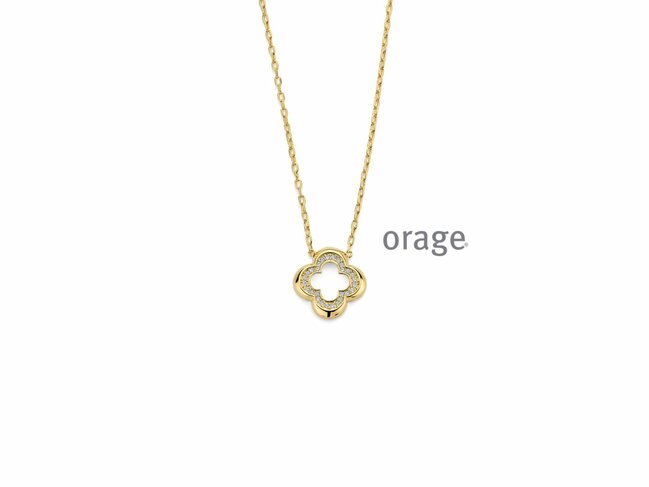 Orage | Collier | Plaqué Or | Oxyde de Zirconium | BC166