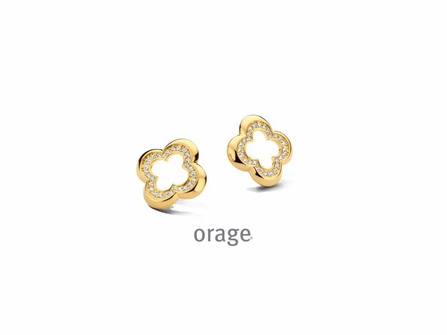 Orage | Boucles d'Oreilles | Plaqué Or | Oxyde de Zirconium | BC167