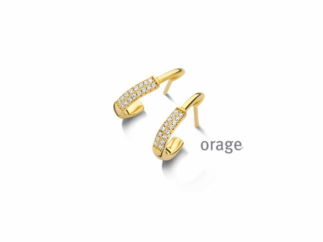 Orage | Boucles d'Oreilles | Plaqué Or | Oxyde de Zirconium | BC169
