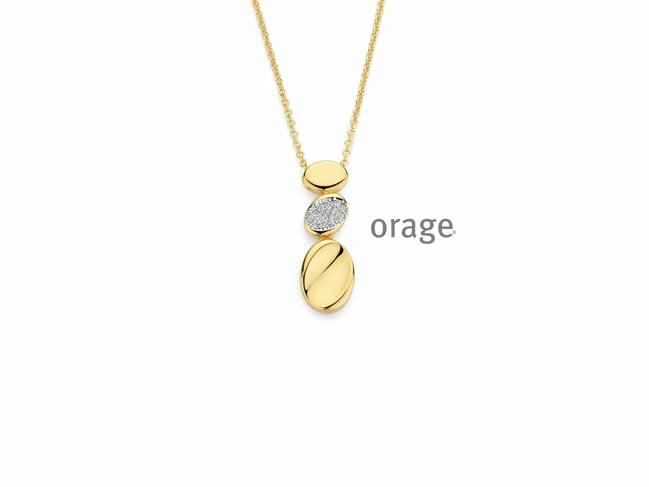 Orage | Collier | Plaqué Or | Oxyde de Zirconium | BC185