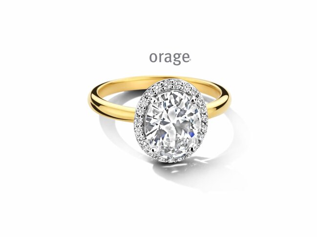 Orage | Bague | Argent | Plaqué Or | Oxydes de Zirconium | BC062