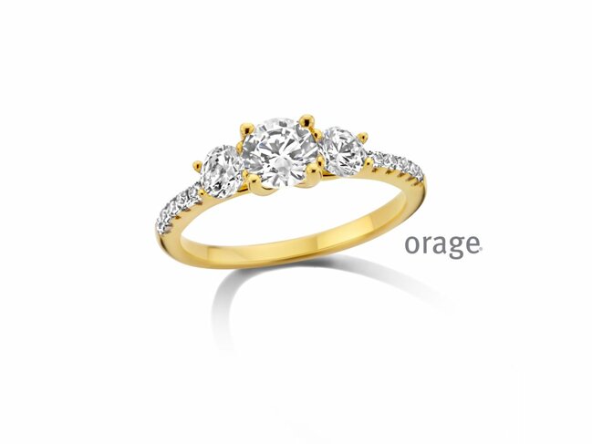 Orage | Bague | Plaqué Or | Oxydes de Zirconium | BC087