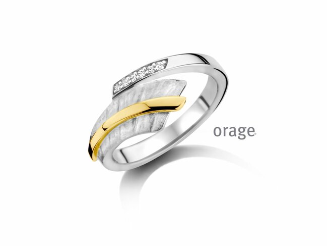 Orage | Bague | Argent | Plaqué Or | Oxydes de Zirconium | BC156