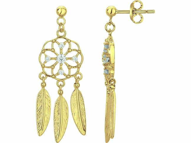 Loumya Silver | Boucles d'Oreilles | Plaqué Or | Oxyde de Zirconium | 76400528