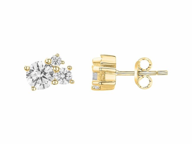 Loumya Silver | Boucles d'Oreilles | Plaqué Or | Oxyde de Zirconium | 76400529