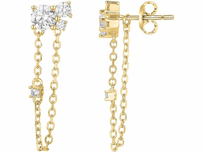 Loumya Silver | Boucles d'Oreilles | Plaqué Or | Oxyde de Zirconium | 76400532