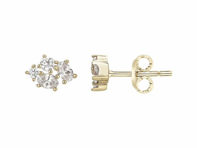 Loumya Silver | Boucles d'Oreilles | Plaqué Or | Oxyde de Zirconium | 76400541
