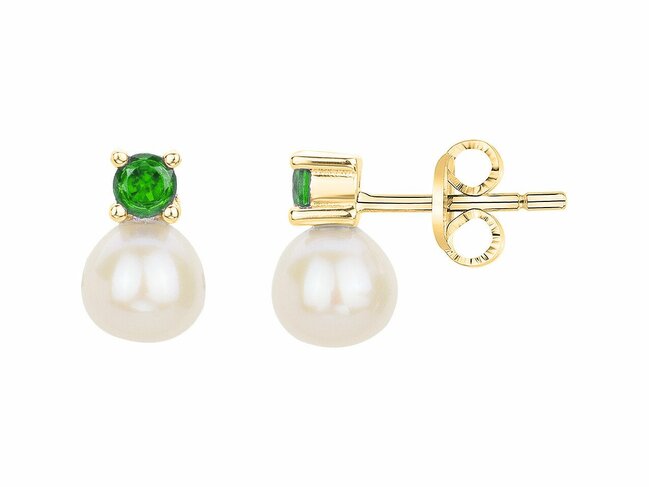 Loumya Silver | Boucles d'Oreilles | Plaqué Or | Oxyde de Zirconium | Perles | 76400546