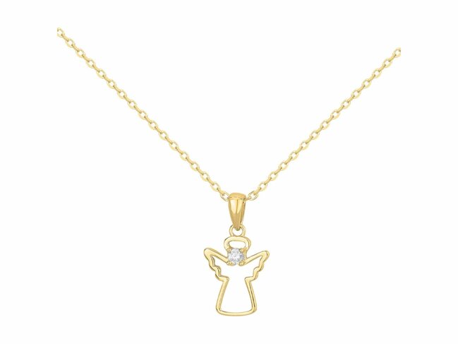 Loumya Silver | Collier | Plaqué Or | Oxyde de Zirconium | Ange | 76700515