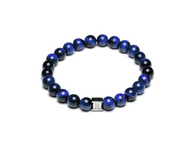 GEMINI | Bracelet | Gem Dark Blue | Tiger Eye | 8mm | G4