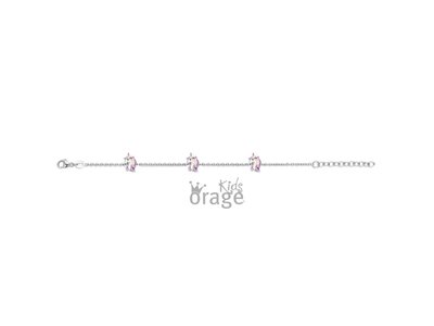 Orage Kids | Bracelet | Argent | Licorne | Lila | K2088