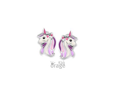 Orage Kids | Boucles d'Oreilles | Argent | Licorne | Lila | K2565