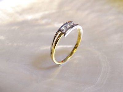 Loumya Gold "Or" | Bague | Or Bicolore | Oxyde de Zirconium | OR9064