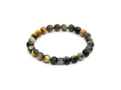 GEMINI | Bracelet | Gem Lucky Tiger | Oeil de Tigre | 8mm | G16