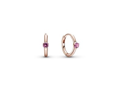 Pandora | Créoles | Enveloppantes Solitaire Rose | 289304C03