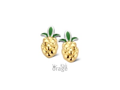 Orage Kids | Boucles d'Oreilles | Argent | Ananas | K2395