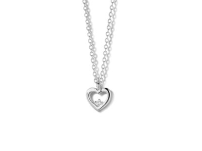 Naiomy Silver | Collier | Argent | Oxyde de Zirconium |Coeur|B8F07