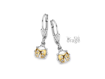 Orage Kids | Boucles d'Oreilles | Argent | Coccinelle | K2223