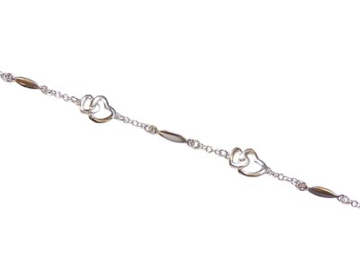 Loumya Silver | Bracelet | Argent | Double Coeurs