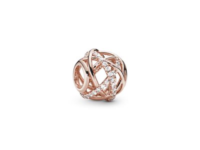 Pandora | Charm | Rosé | Scintillant & Lignes Polies | 781388CZ