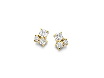 Loumya Gold "Or" | Boucles d'Oreilles | Or Jaune | Diamants |BE064463