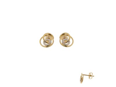 Loumya Gold "Or" | Boucles d'Oreilles | Or Jaune | Bicolore |BE064544