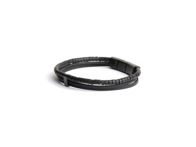 GEMINI | Bracelet | Triplux Black | Agate | 2mm | TX1ML