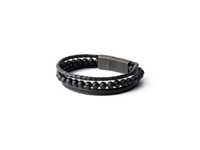 GEMINI | Bracelet | Triple Black | Onyx | 6mm | TR1