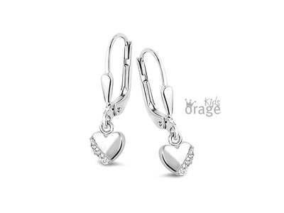 Orage Kids | Boucles d'Oreilles | Argent | Coeur | K2030