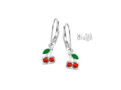 Orage Kids | Boucles D'Oreilles | Argent | Cerises | K2207