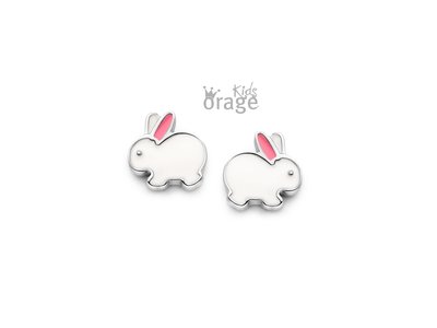 Orage Kids | Boucles D'Oreilles | Argent | Lapin | K2274