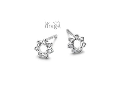 Orage Kids | Boucles d'Oreilles | Argent | Fleur | K2304