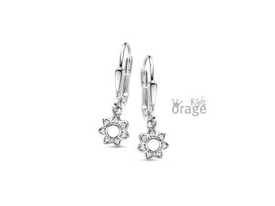 Orage Kids | Boucles D'Oreilles | Argent | Fleur | K2305