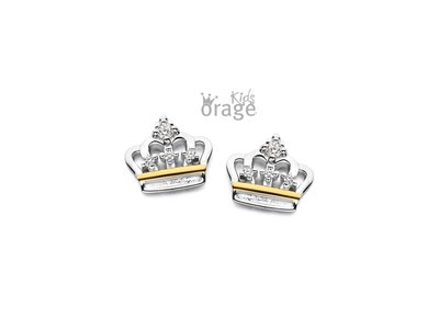 Orage Kids | Boucles D'Oreilles | Argent | Couronne | K2361