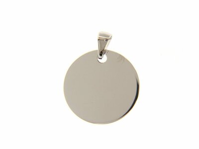 Loumya Gold "Or" | Pendentif | Or Blanc | ø 17mm | Personnalisable