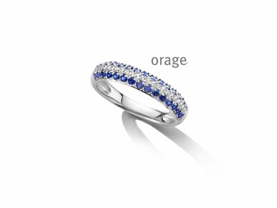 Orage | Bague | Argent | Oxyde de Zirconium | Bleue | AT113